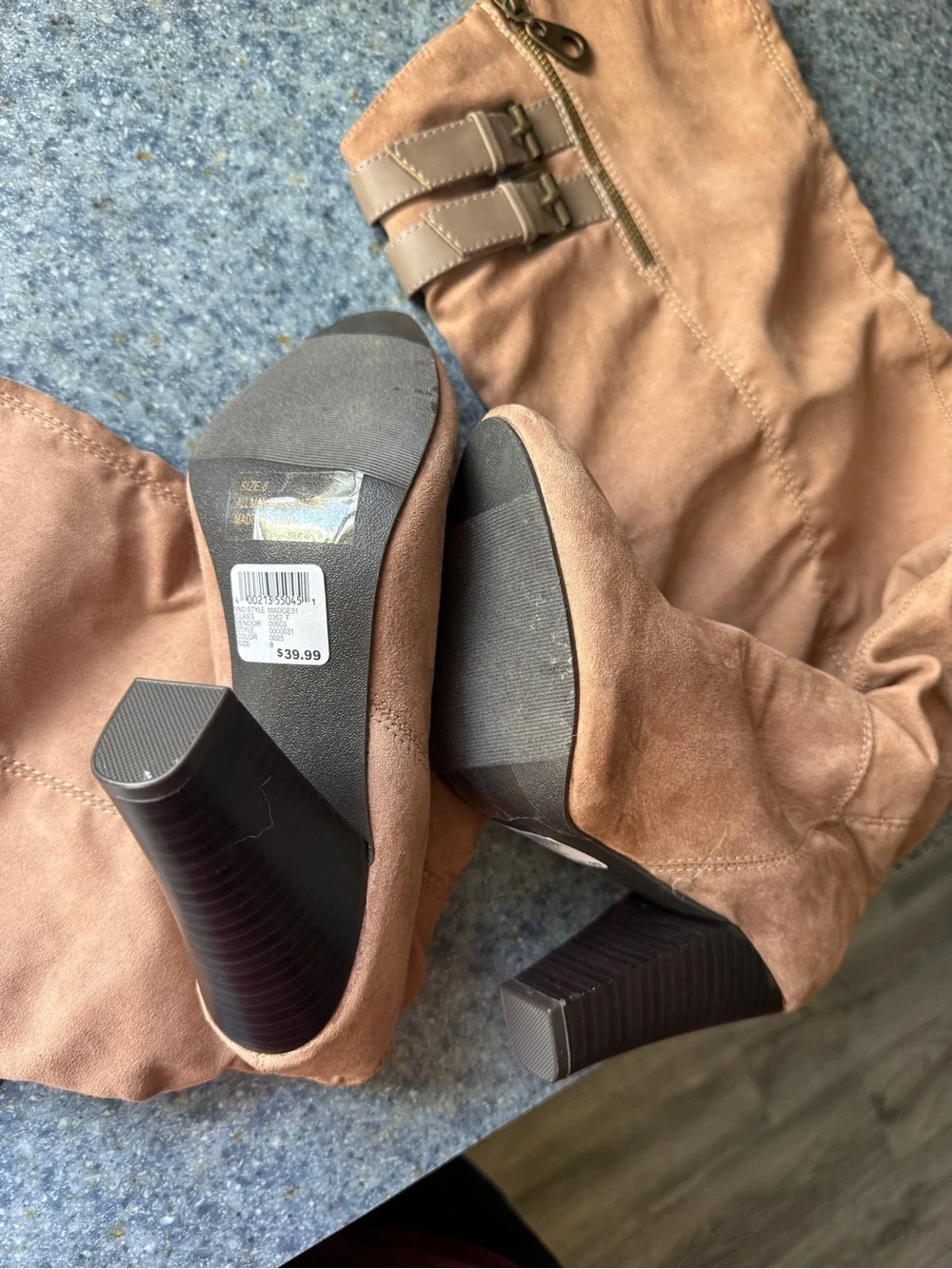 Women's Tall Slouchy Knee-High Boots in Tan
